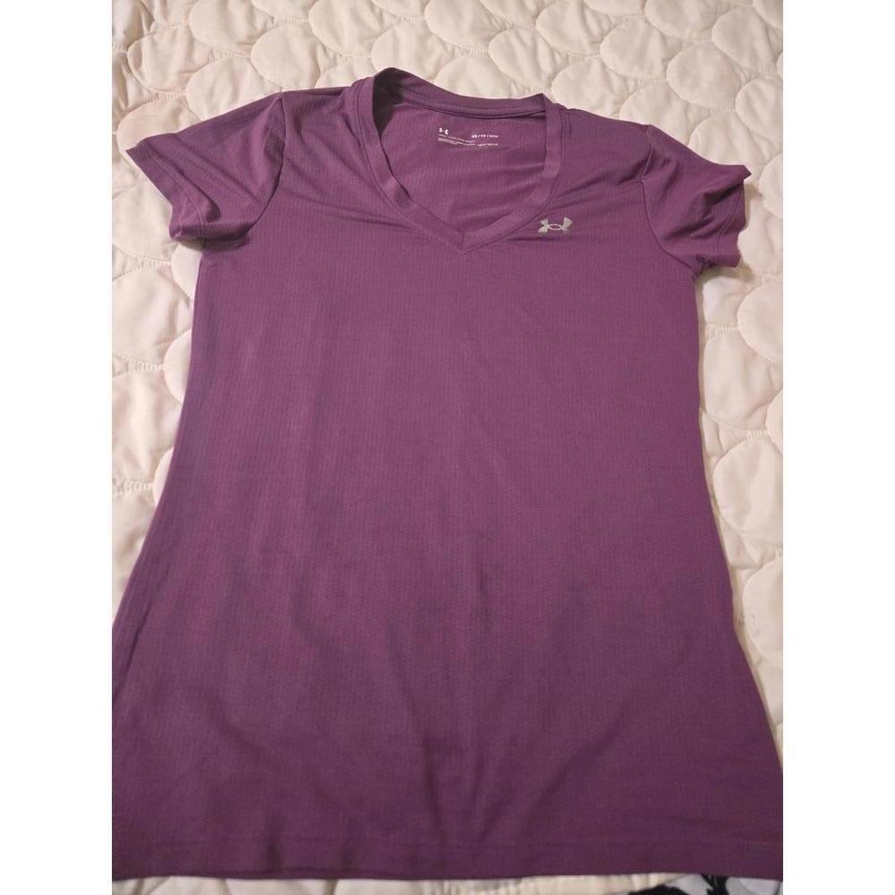 Under Armour Women's Purple HeatGear V-Neck Activewear Top XS